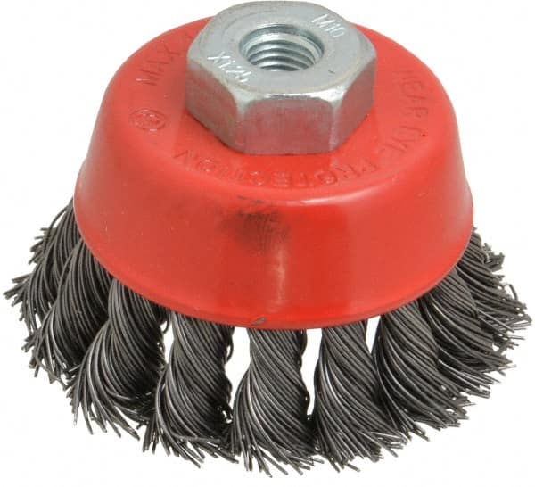 Value Collection - Cup Brush: 3″ Dia, 0.02″ Wire Dia, Brass, Knotted -  74038514 - MSC Industrial Supply