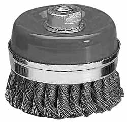 Value Collection S04185831 4-3/8" Diam 5/8-11 Threaded Arbor Steel Fill Cup Brush Image