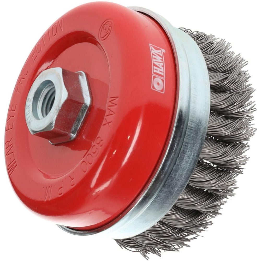 Value Collection S04185807 Cup Brush: 4" Dia, 0.02" Wire Dia, Steel, Knotted Image