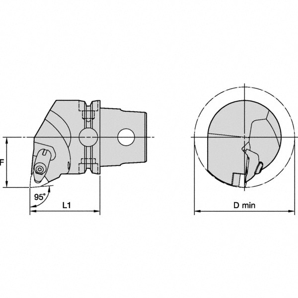 Kennametal - Size Km63 60mm Internal Right Hand Modular Turning 