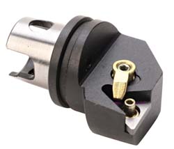 Modular Turning & Profiling Cutting Unit Head: Size KM32, 35 mm Head Length, Internal, Left Hand