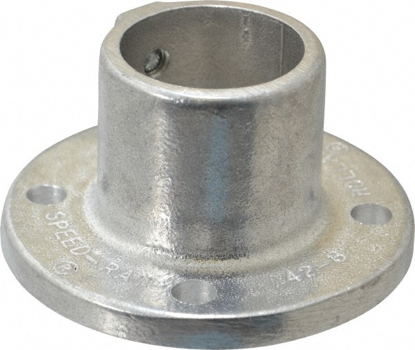 Hollaender 42-8 1-1/2" Pipe, Base Flange, Aluminum Alloy Flange Pipe Rail Fitting 