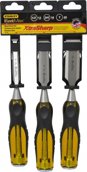 Stanley 16-970 3 Piece Wood Chisel Set Image