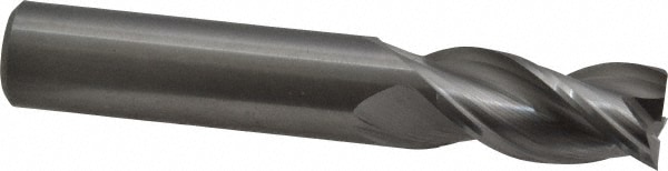 Kennametal 3866202 Square End Mill: 1/2 Dia, 1 LOC, 1/2 Shank Dia, 3 OAL, 3 Flutes, Solid Carbide Image