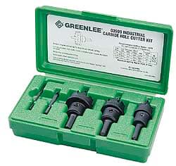 Greenlee 3599 Hole Saw Kit: 5 Pc, 7/8 to 1-3/8" Dia 