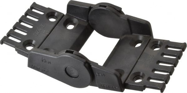 2.87 Inch Outside Width x 1.38 Inch Outside Height, Cable and Hose Carrier Plastic Open Mounting Bracket Set