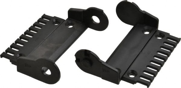 4.69 Inch Outside Width x 1.38 Inch Outside Height, Cable and Hose Carrier Plastic Open Mounting Bracket Set