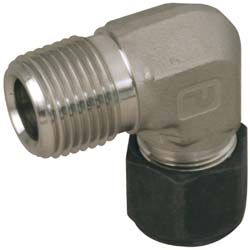 Parker - Compression Tube Male Elbow: 1/8″ Thread, Compression x MNPT -  87872511 - MSC Industrial Supply