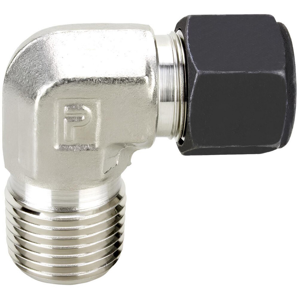 Compression Tube Male Elbow: 1" Thread, 1" Tube OD, Compression x MNPT