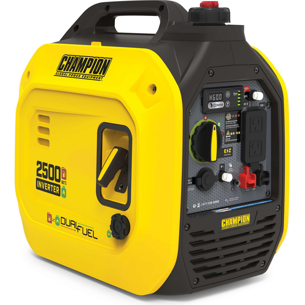 Portable Power Generators: Fuel Type: Gasoline, Propane; Starting Method: Recoil; Running Watts: 1.85; Wattage (kW): 2.5