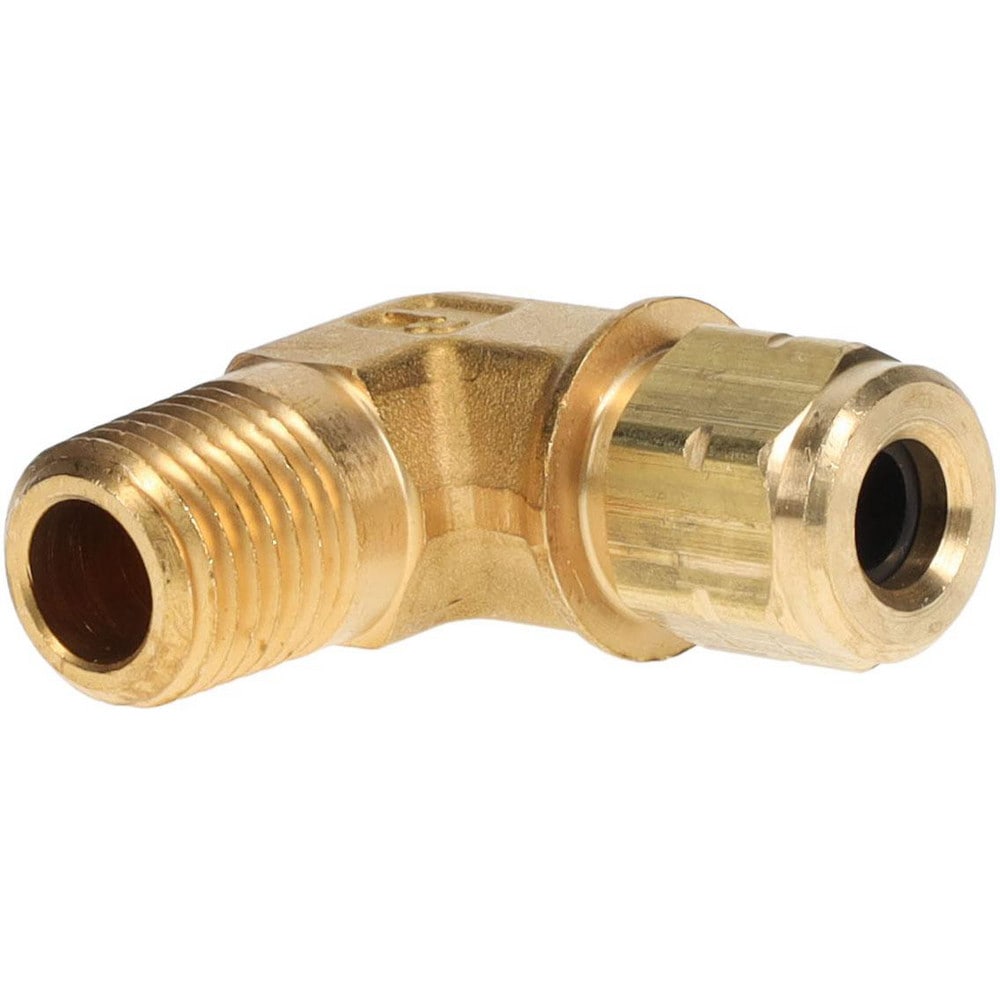 Compression Tube Male Elbow: 1/4-18" Thread, Compression x MNPT