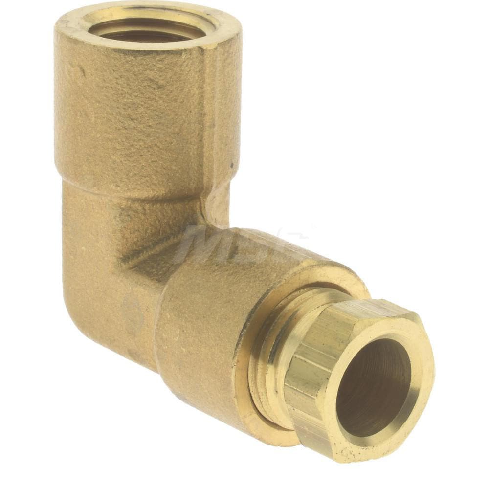 Parker 170HD-6-4 Compression Tube Female Elbow: 1/4" Thread, Compression x FNPT Image