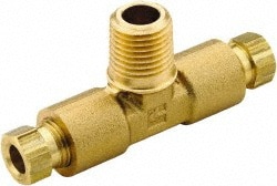 Parker 172HD-4-2 Compression Tube Male Branch Tee: 1/8" Thread, Compression x Compression x MNPT Image