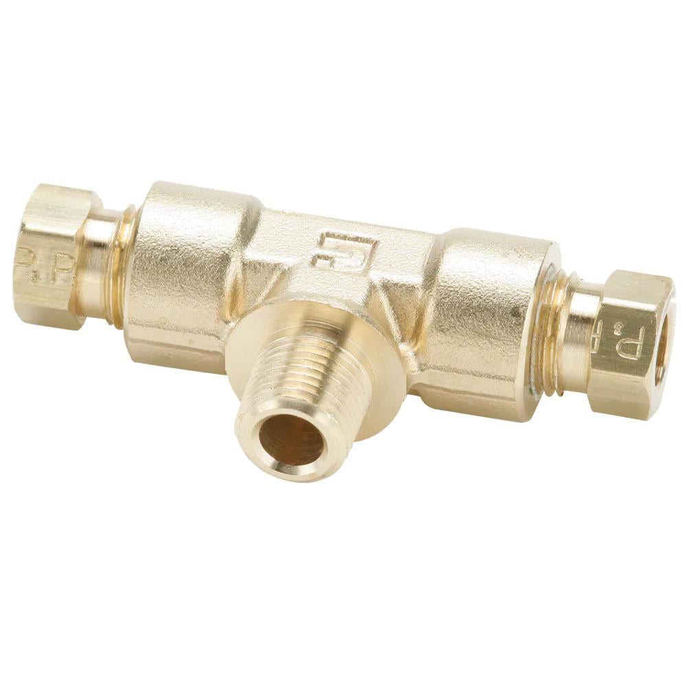 Parker 172HD-6-6 Compression Tube Male Branch Tee: 3/8" Thread, Compression x Compression x MNPT Image