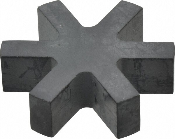 Flexible 3-Jaw Coupling Insert: Rubber, 1/2" Pipe