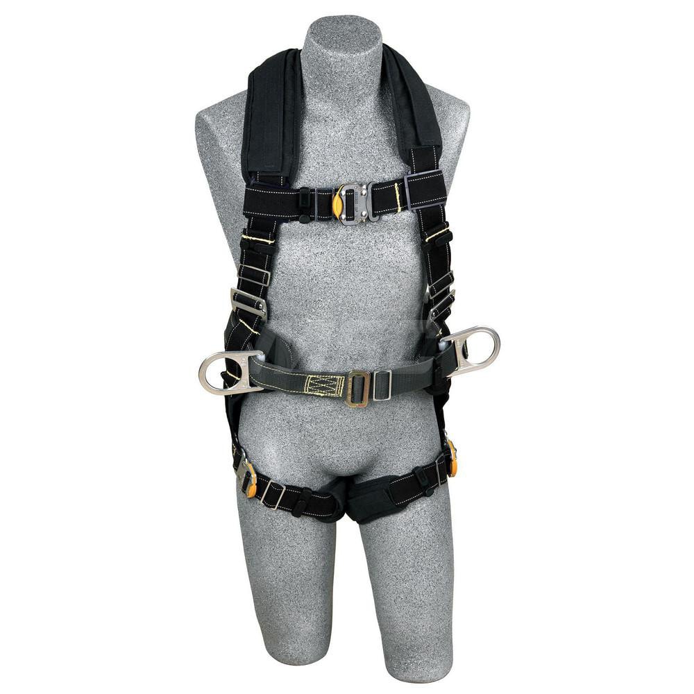 Fall Protection Harnesses: 310 Lb, Construction Style, Size Medium, For General Industry, Nomex & Kevlar, Back & Side