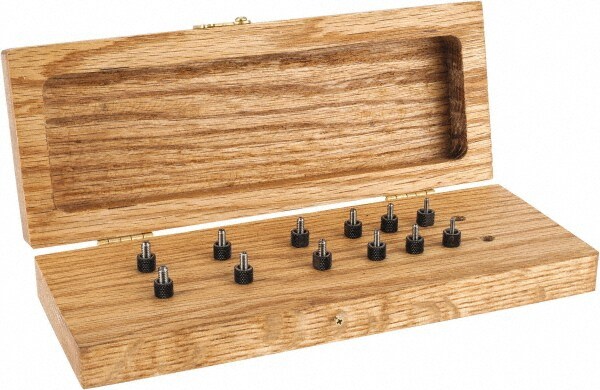 Tapped Hole Location Gage Sets; Thread Size Range: #2-56 to #8-32 ; Number of Pieces: 6 ; Thread Size: #2-56; #4-40; #5-40; #6-32; #6-40; #8-32 ; PSC Code: 5210