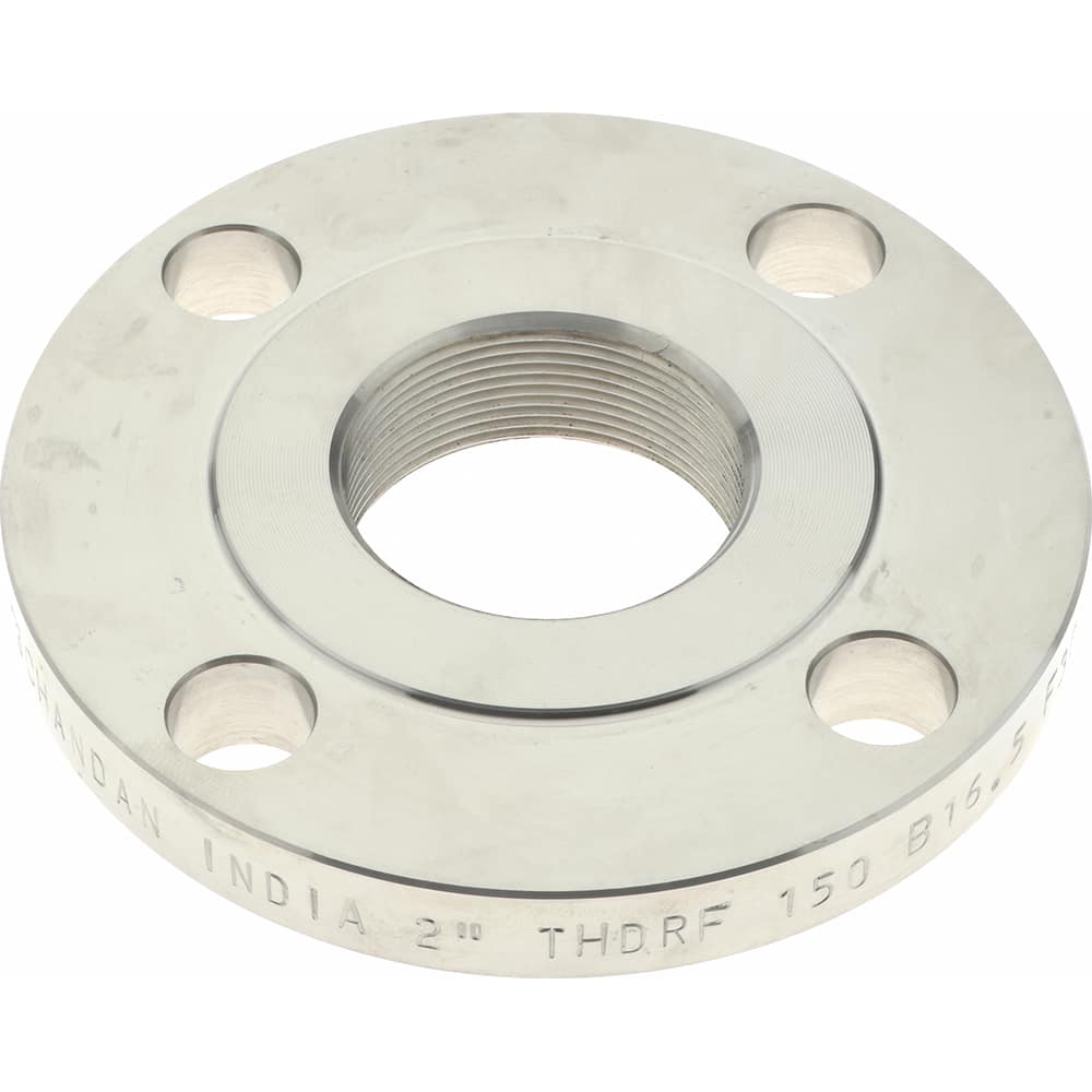 Merit Brass A435-32 2" Pipe, 6" OD, Stainless Steel, Threaded Pipe Flange 