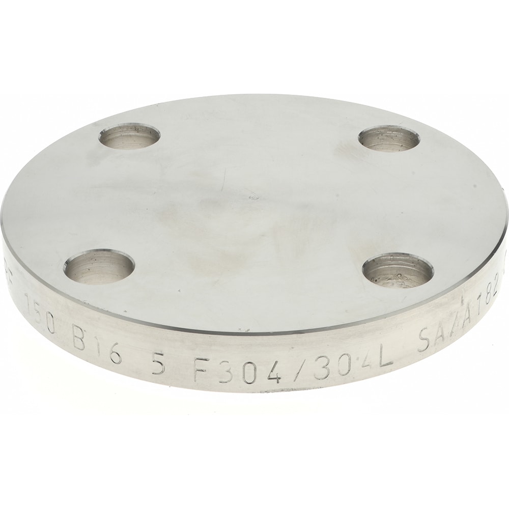 1-1/2" Pipe, 5" OD, Stainless Steel, Blind Pipe Flange