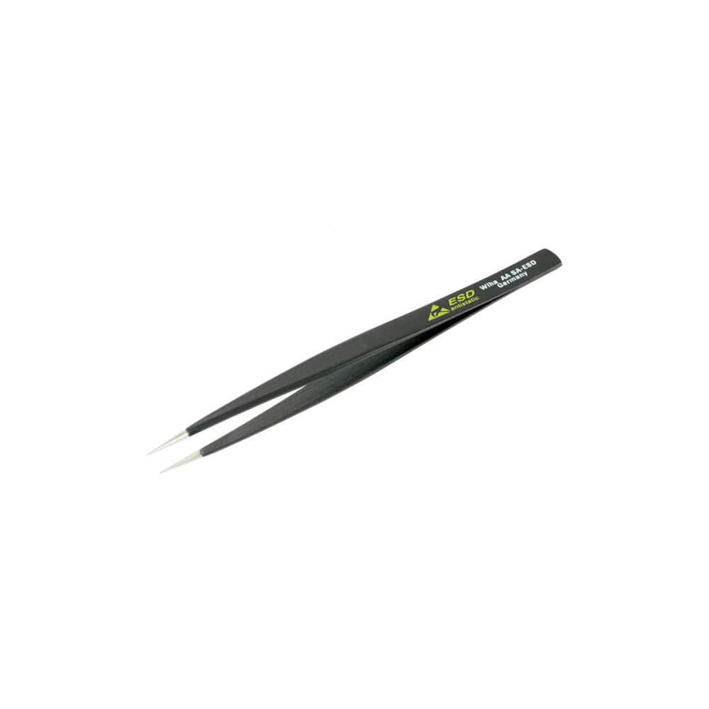 Wiha 44501 ESD Safe Tweezer: AA-SA, Stainless Steel, Universal Fine Point Tip, 5-1/8" OAL 