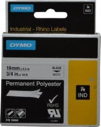 Rhino 18484 Permanent Polyester Tape: 18, White 