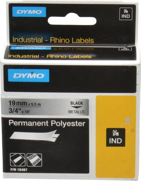 Rhino 18487 Metallic Tape: 18, Polyester, Metallized Silver 