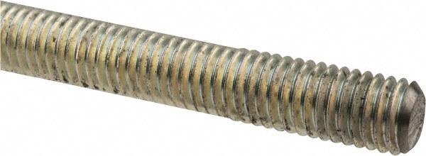 Threaded Rod: 1/2-13, 2' Long, Low Carbon Steel