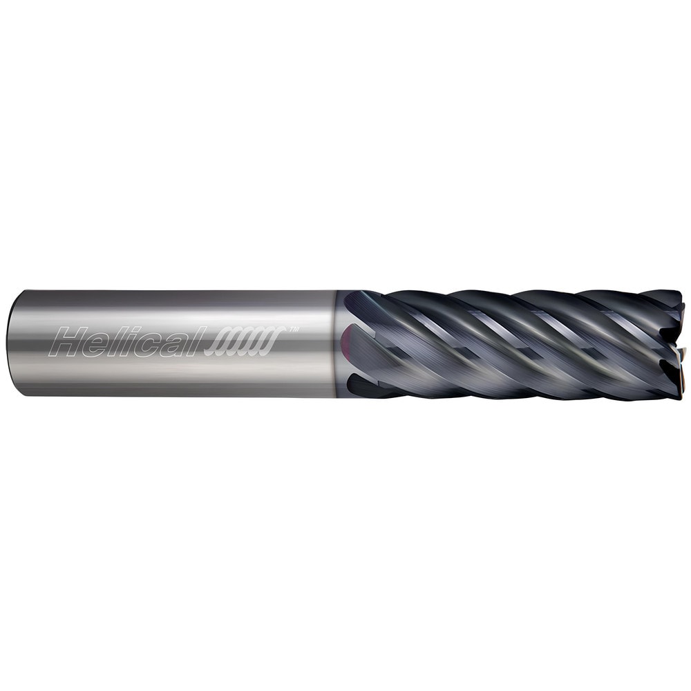 Corner Radius End Mill: 3/8" Dia, 1/2" LOC, 0.0300" Radius, 4 Flute, Solid Carbide