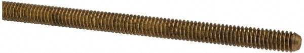 Made in USA 3508 Threaded Rod: #8-32, 3 Long, Brass Image