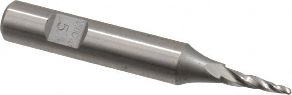 Made in USA - Tapered End Mill: 5 deg Angle per Side, 1/16