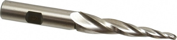 Made in USA BO-258 Tapered End Mill: 5 ° per Side, 5/32" Small Dia, 2" LOC, 3 Flutes, High Speed Steel, Ball End Image