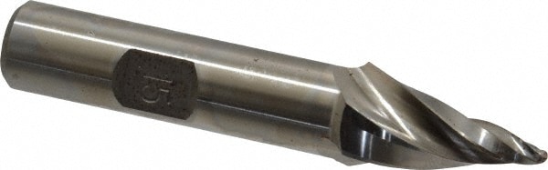 Made in USA BV-104 Tapered End Mill: 15 ° per Side, 3/32" Small Dia, 1" LOC, 3 Flutes, High Speed Steel, Ball End Image