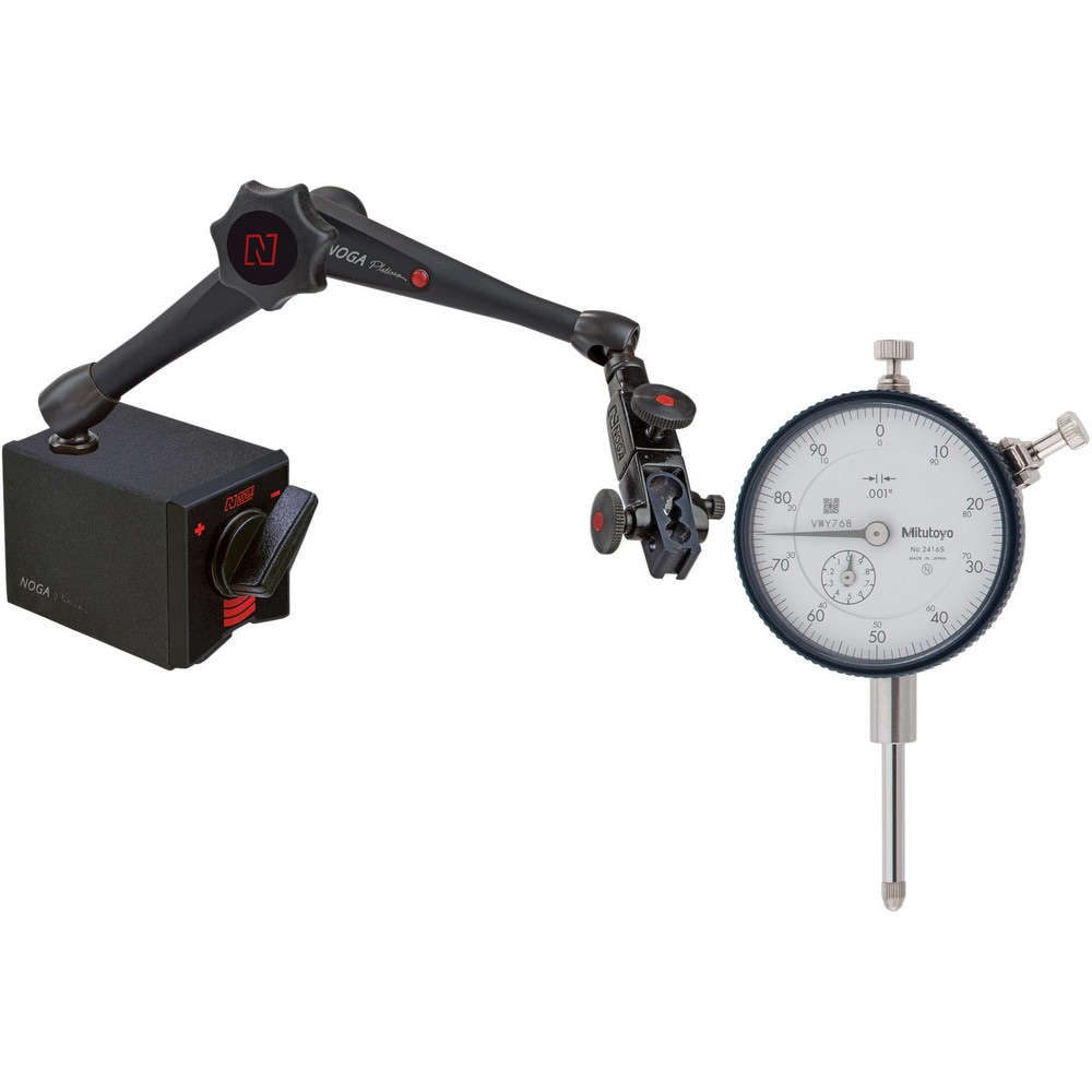 Indicator Positioners & Holders; Arm Style: Articulated Arm ; Adjustment Type: Knob ; Base Mount Type: Weighted ; Material: Aluminum ; Includes Base: Yes ; Base Type: V-Grooved