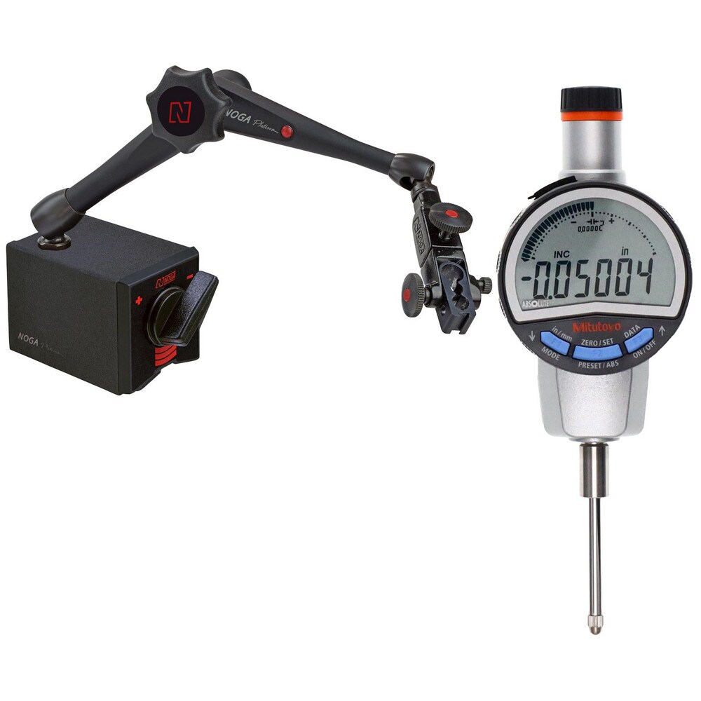 Indicator Positioners & Holders; Arm Style: Articulated Arm ; Adjustment Type: Knob ; Base Mount Type: Magnetic ; Material: Aluminum ; Includes Base: Yes ; Base Type: V-Grooved