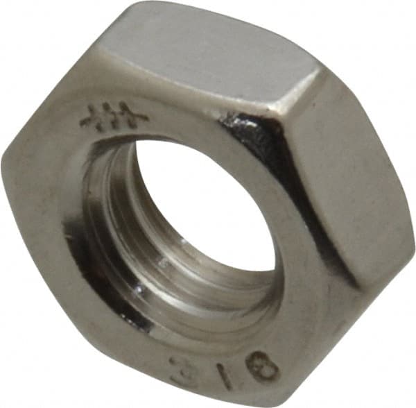 Value Collection V70018PS 5/16-18 UNC Stainless Steel Right Hand Hex Jam Nut 