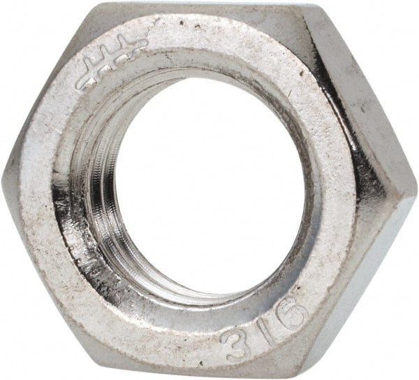 Stainless Steel thin jam half height Hex Nuts 1/4-20 Qty 100 