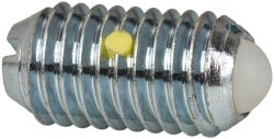 Threaded Ball Plunger: M10 x 1.5, 0.236" Ball Dia, 0.748" Body Length, 0.079" Max Ball Reach