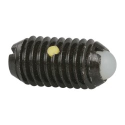 Threaded Ball Plunger: M10 x 1.5, 0.236" Ball Dia, 0.748" Body Length, 0.079" Max Ball Reach