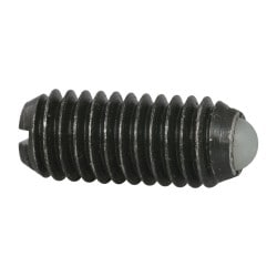 Threaded Ball Plunger: M6 x 1, 0.138" Ball Dia, 0.551" Body Length, 0.039" Max Ball Reach