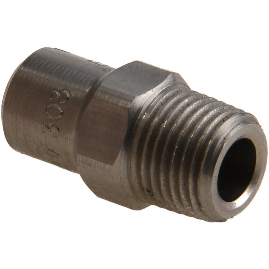 Bete Fog Nozzle Stainless Steel Standard Fan Nozzle: 1/8" Pipe, 120 deg Spray Angle - Male Connection, 1.58 GPM at 100 psi, 0.0800" Orifice