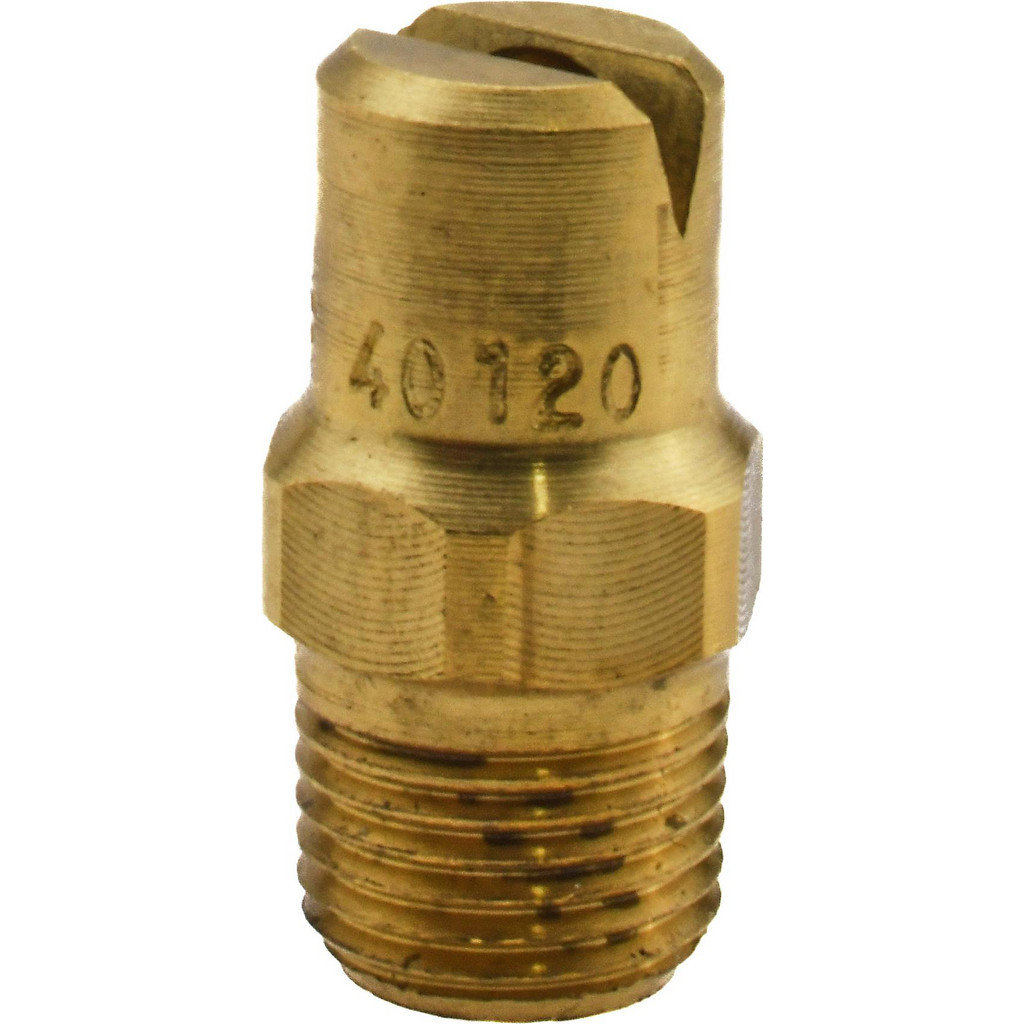 Bete Fog Nozzle Brass Standard Fan Nozzle: 1/8" Pipe, 120 deg Spray Angle - Male Connection, 6.32 GPM at 100 psi, 0.1560" Orifice