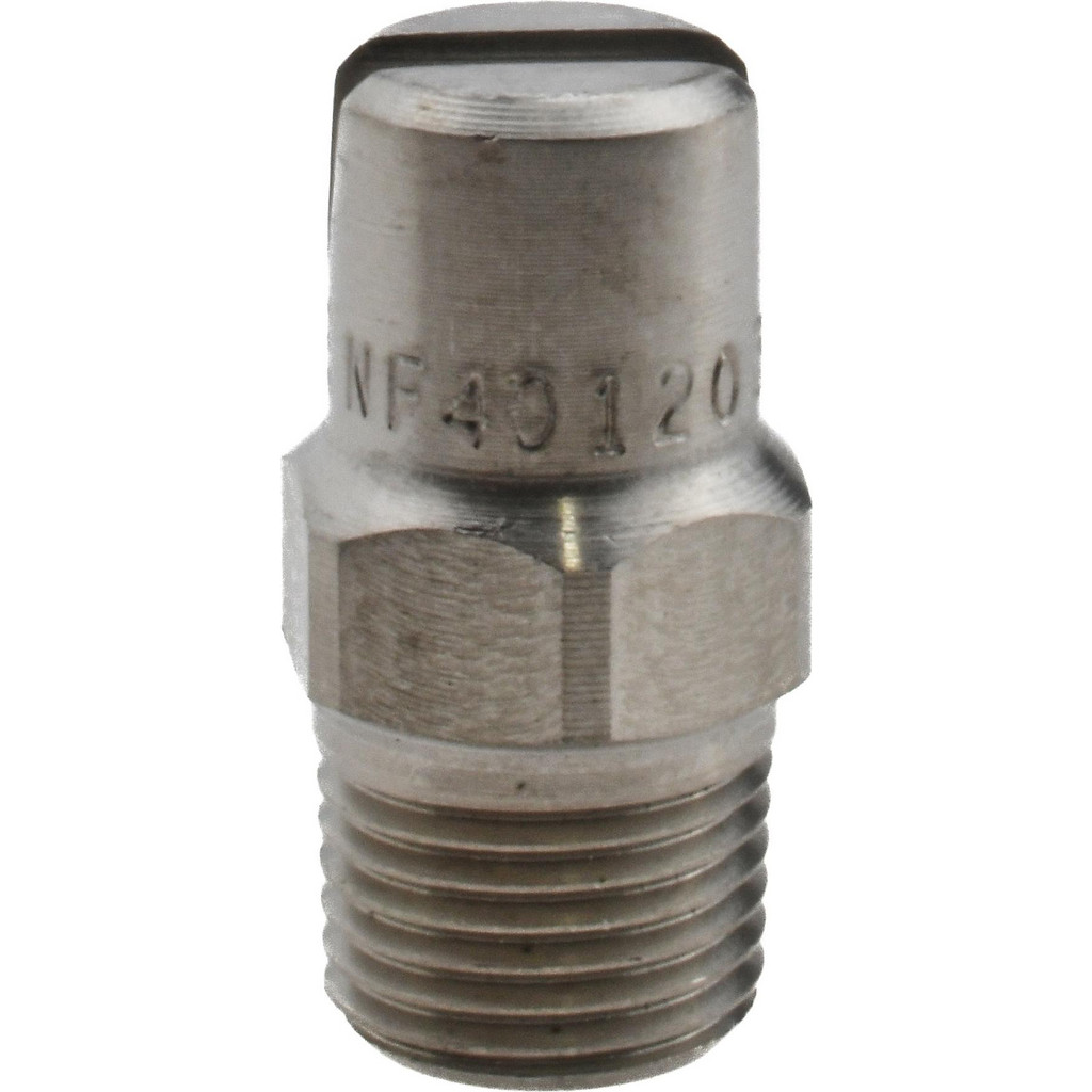 Bete Fog Nozzle Stainless Steel Standard Fan Nozzle: 1/8" Pipe, 120 deg Spray Angle - Male Connection, 6.32 GPM at 100 psi, 0.1560" Orifice