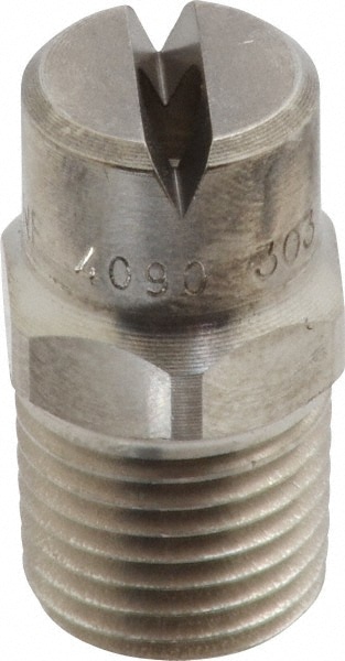 Stainless Steel Standard Fan Nozzle: 1/4" Pipe, 90 ° Spray Angle