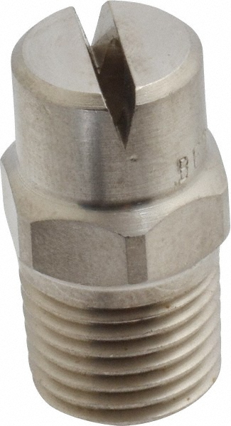 Stainless Steel Standard Fan Nozzle: 1/4" Pipe, 120 ° Spray Angle