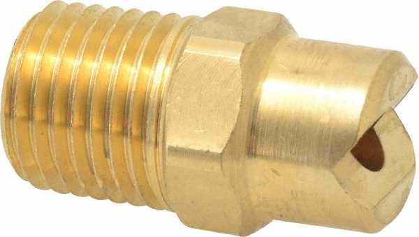 Brass Standard Fan Nozzle: 1/4" Pipe, 30 ° Spray Angle