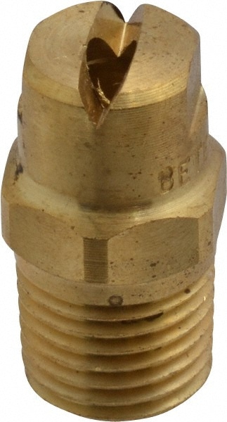 Brass Standard Fan Nozzle: 1/4" Pipe, 90 ° Spray Angle