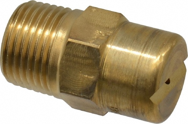 Brass Standard Fan Nozzle: 3/8" Pipe, 30 ° Spray Angle