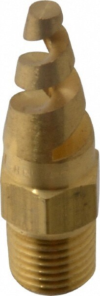 Brass Hollow Cone Nozzle: 1/4" Pipe, 120 ° Spray Angle