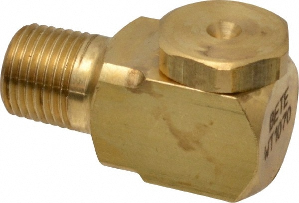 Brass Hollow Cone Nozzle: 1/8" Pipe, 70 ° Spray Angle