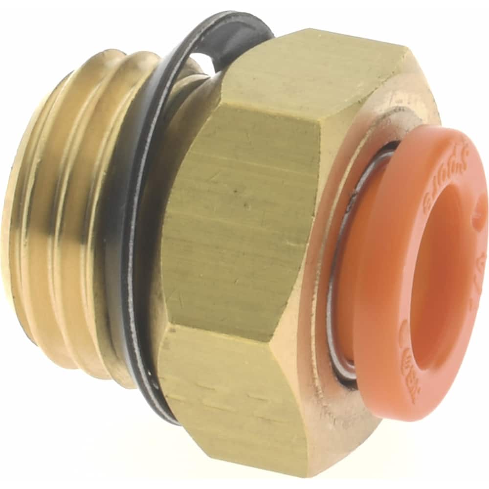 Push-to-Connect Tube Fitting: Connector, 1/4" Thread, 1/4" OD